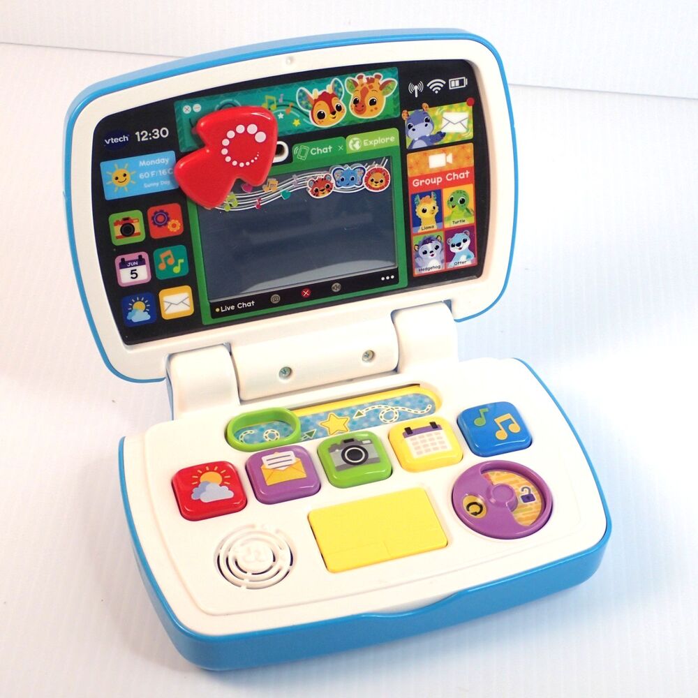 VTech Toddler Tech Laptop Pretend Play Blue Laptop